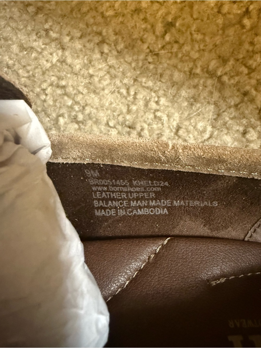 BORN Suede Tan Chunky Heel Loafers Sz 9 - Picture 5 of 5